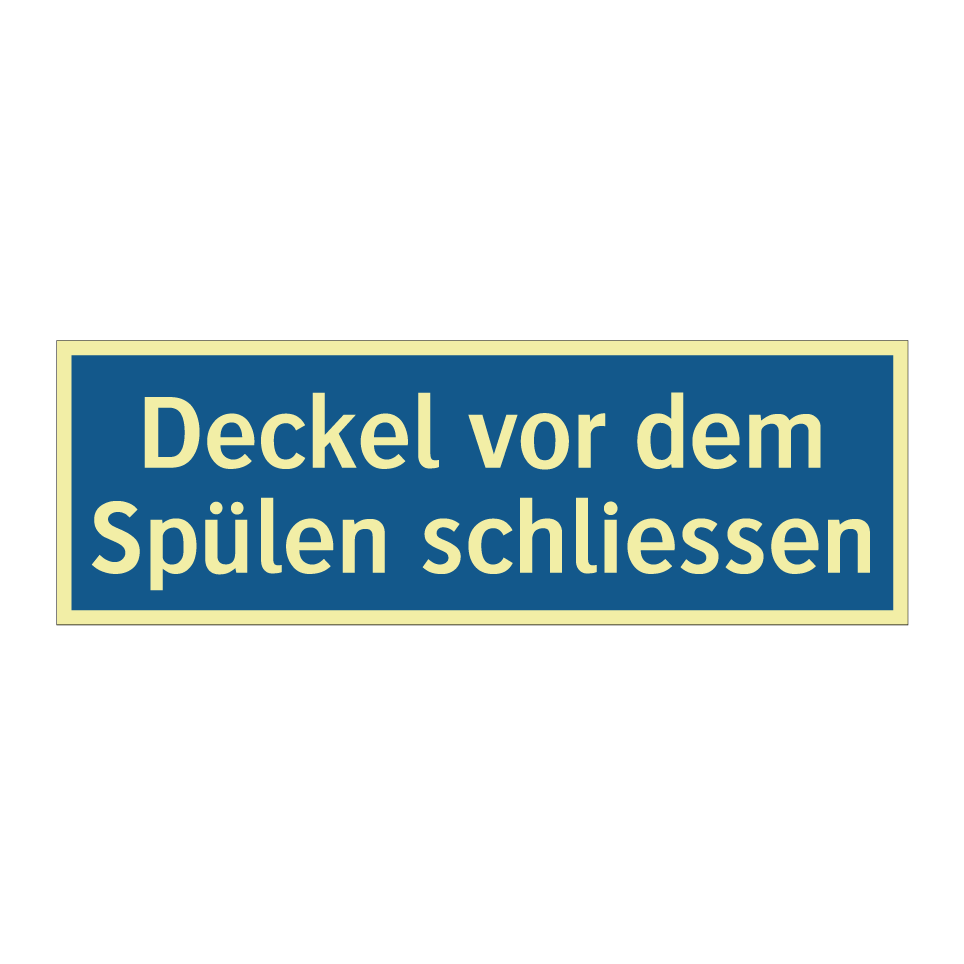 Deckel vor dem Spülen schliessen