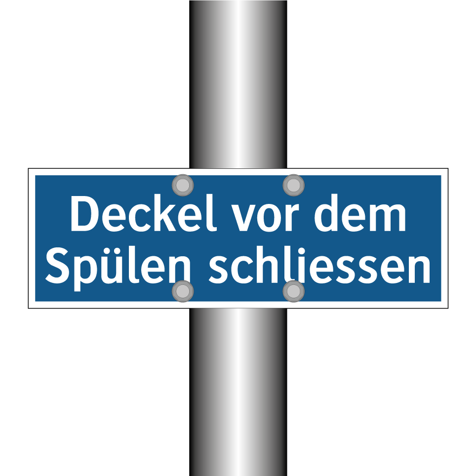 Deckel vor dem Spülen schliessen