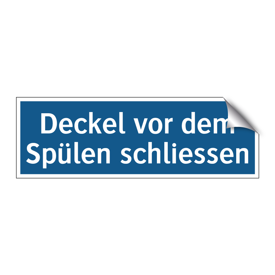 Deckel vor dem Spülen schliessen