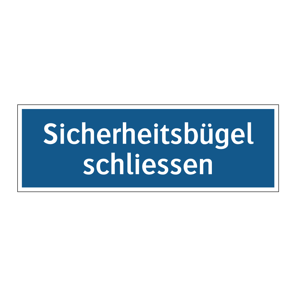 Sicherheitsbügel schliessen