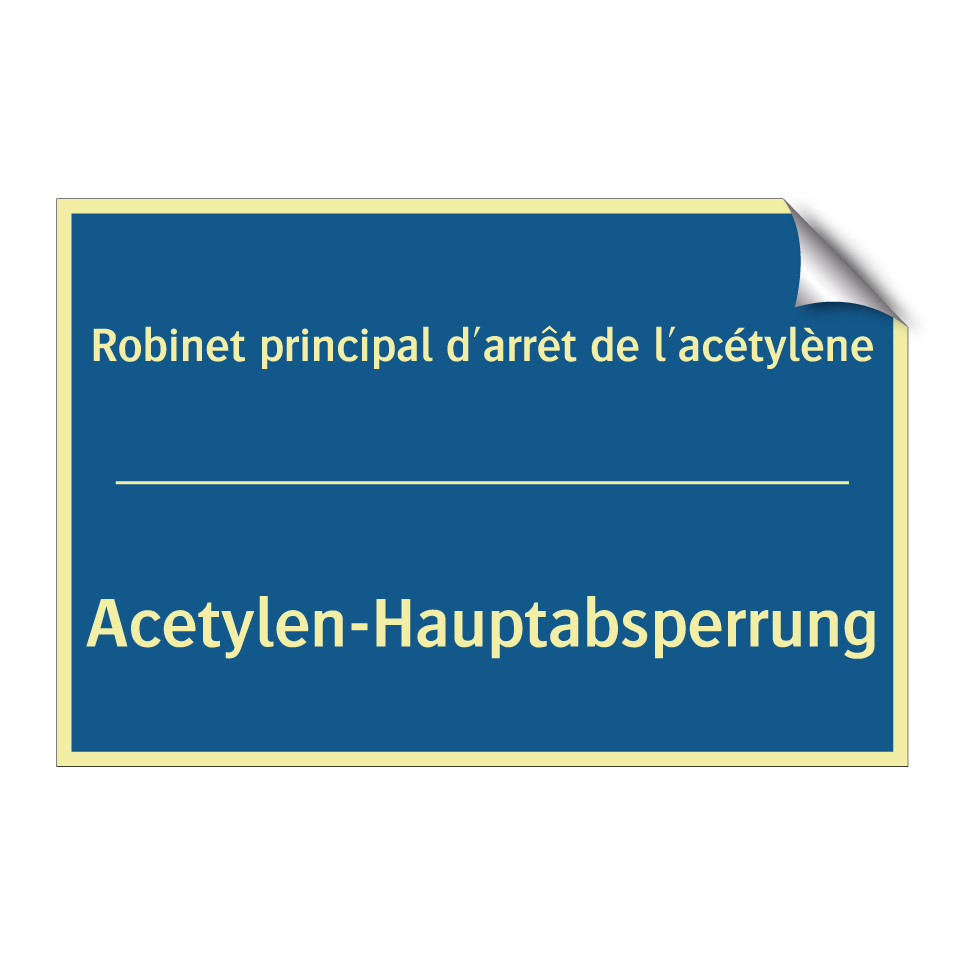 Acetylen-Hauptabsperrung - Robinet principal d'arrêt de l'acétylène /.../