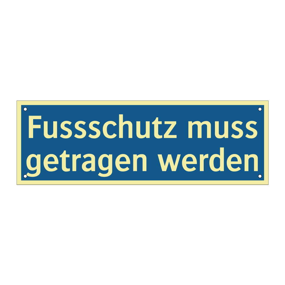 Fussschutz muss getragen werden