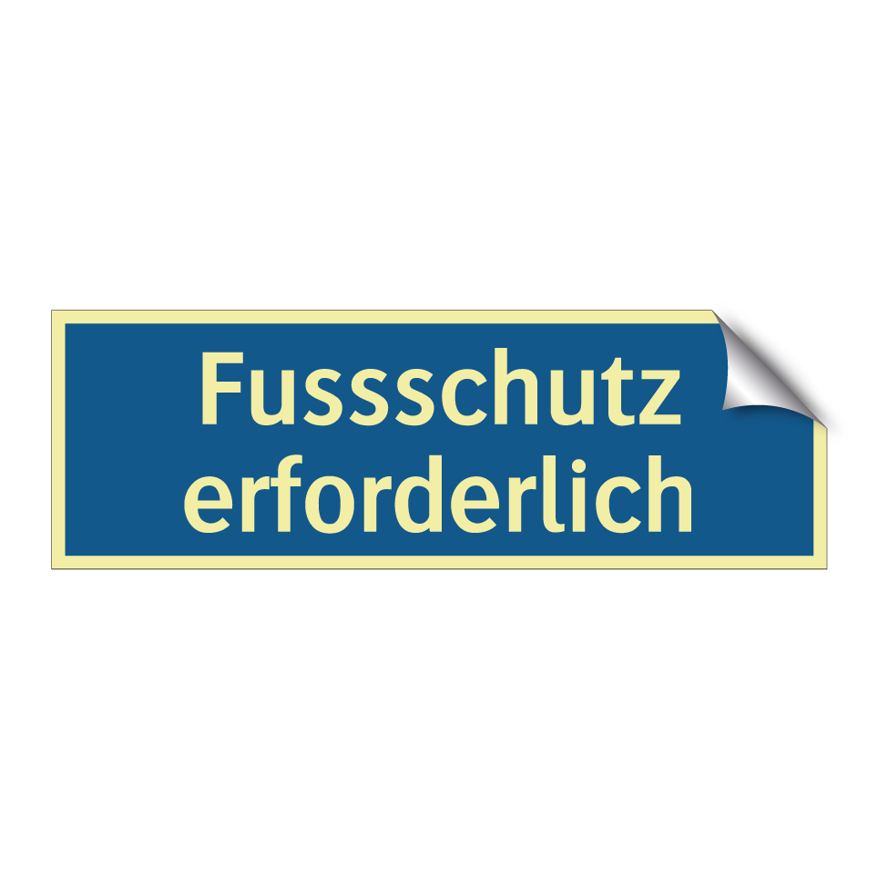 Fussschutz erforderlich