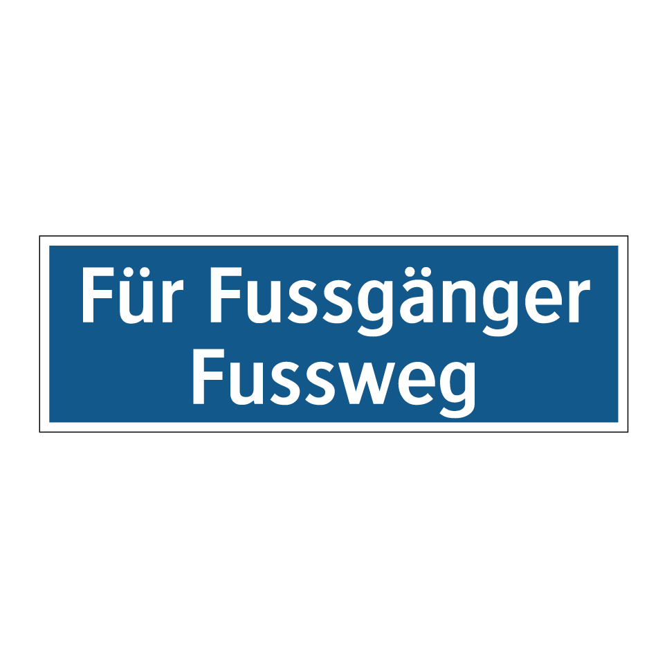 Für Fussgänger Fussweg