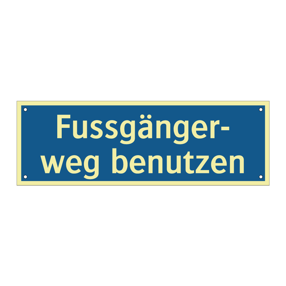 Fussgänger- weg benutzen