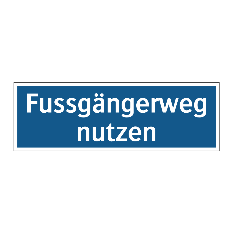 Fussgängerweg nutzen