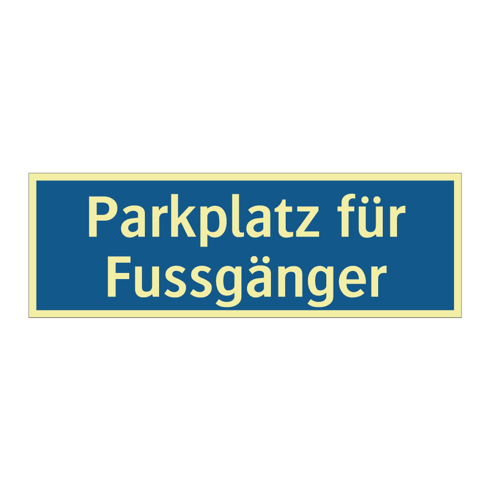 Parkplatz für Fussgänger