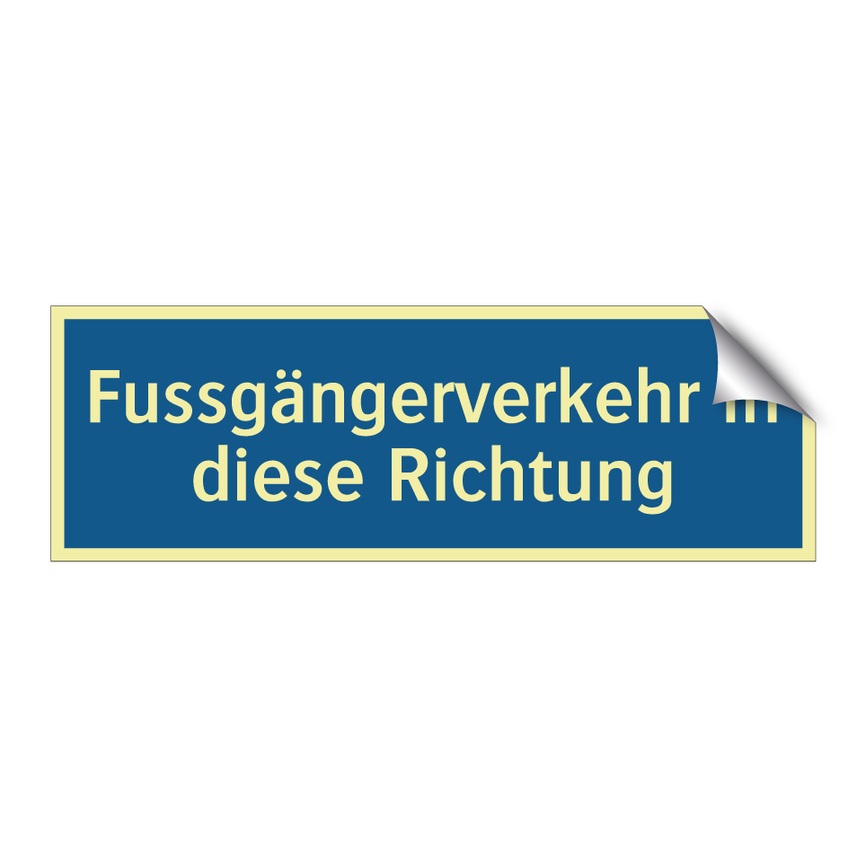 Fussgängerverkehr in diese Richtung