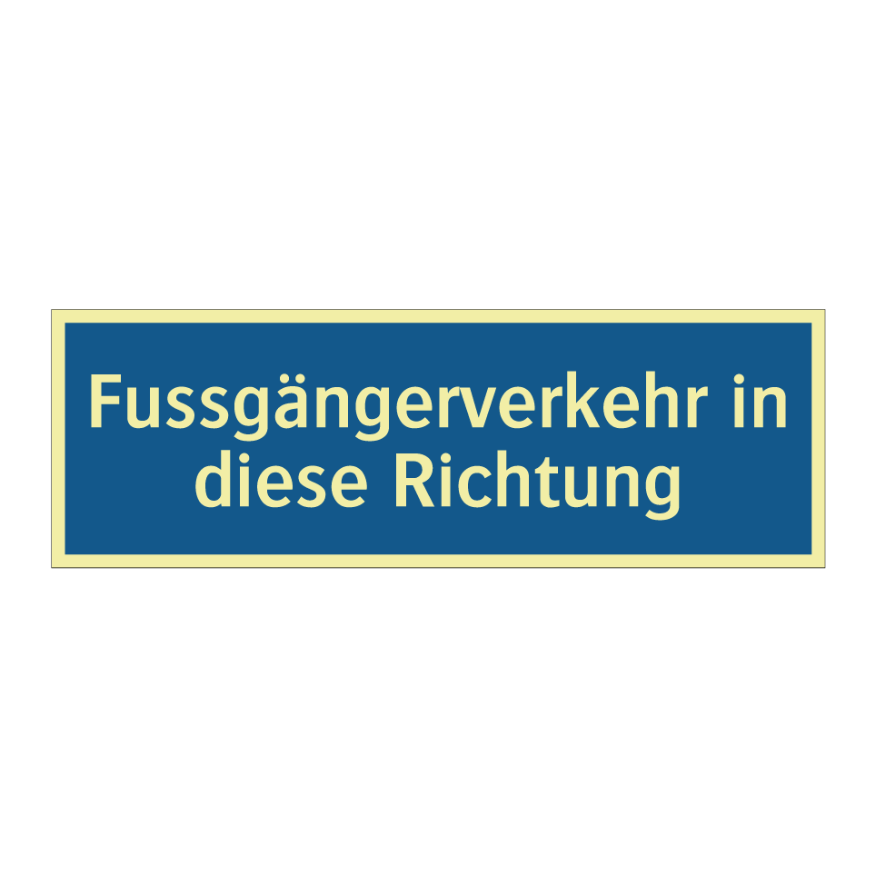 Fussgängerverkehr in diese Richtung