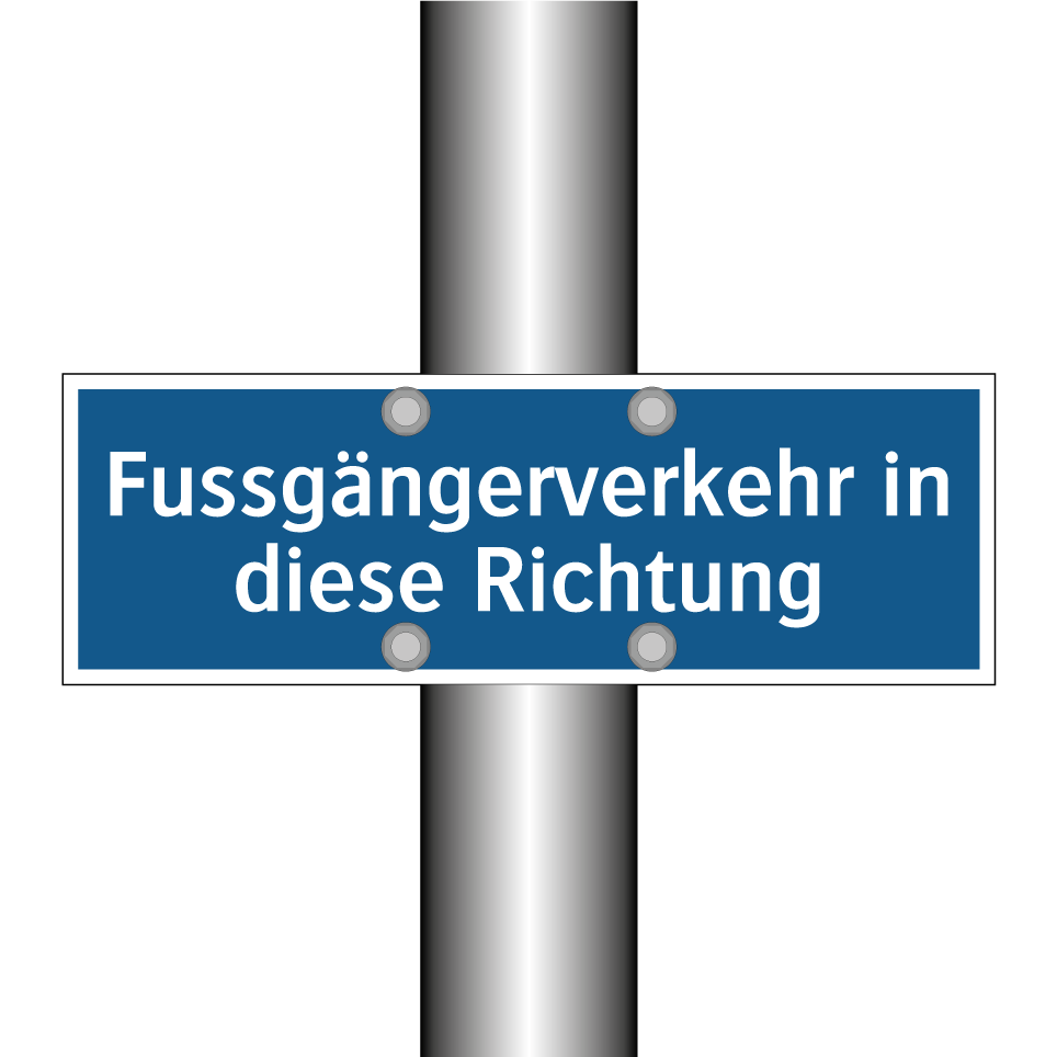 Fussgängerverkehr in diese Richtung