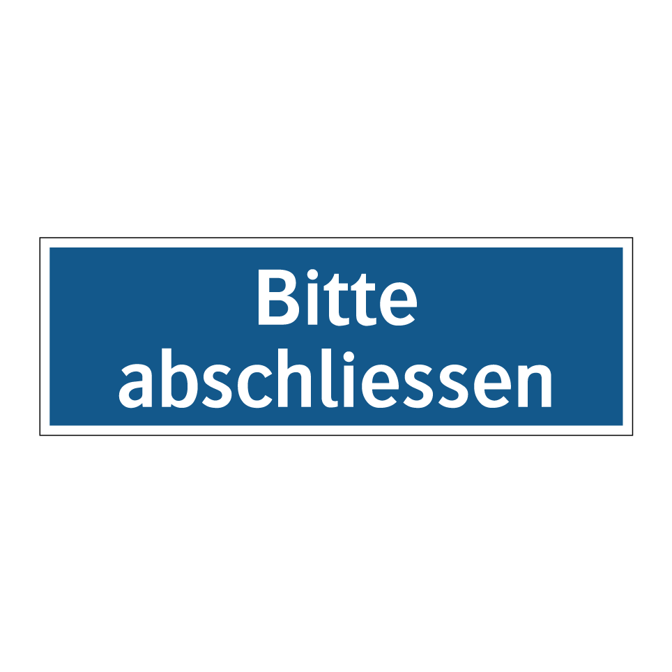 Bitte abschliessen