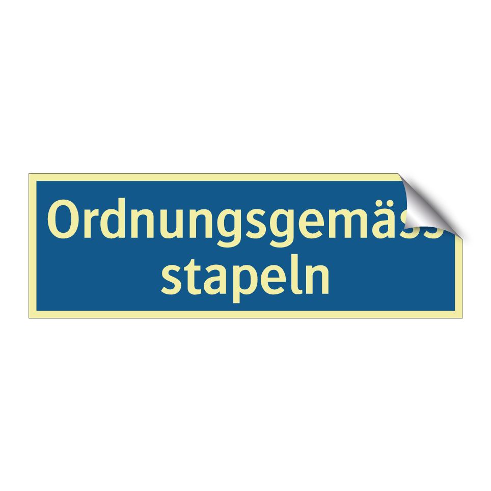 Ordnungsgemäss stapeln