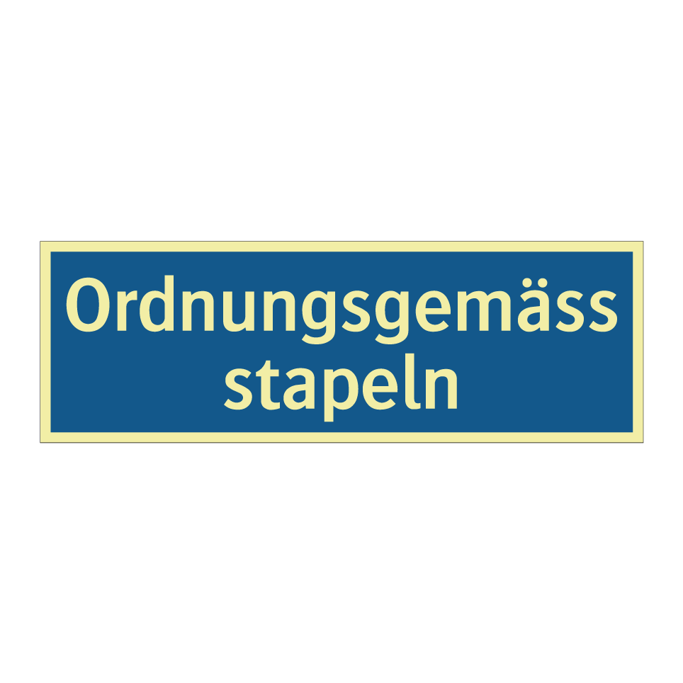 Ordnungsgemäss stapeln