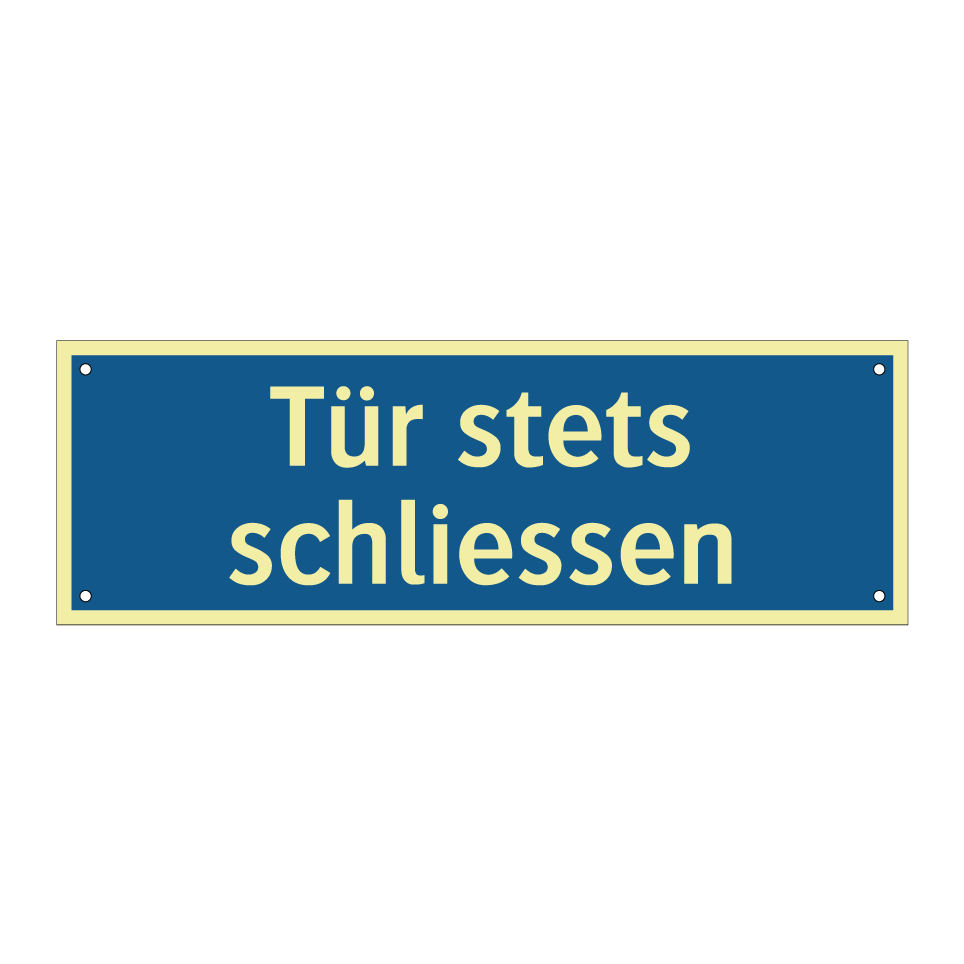 Tür stets schliessen