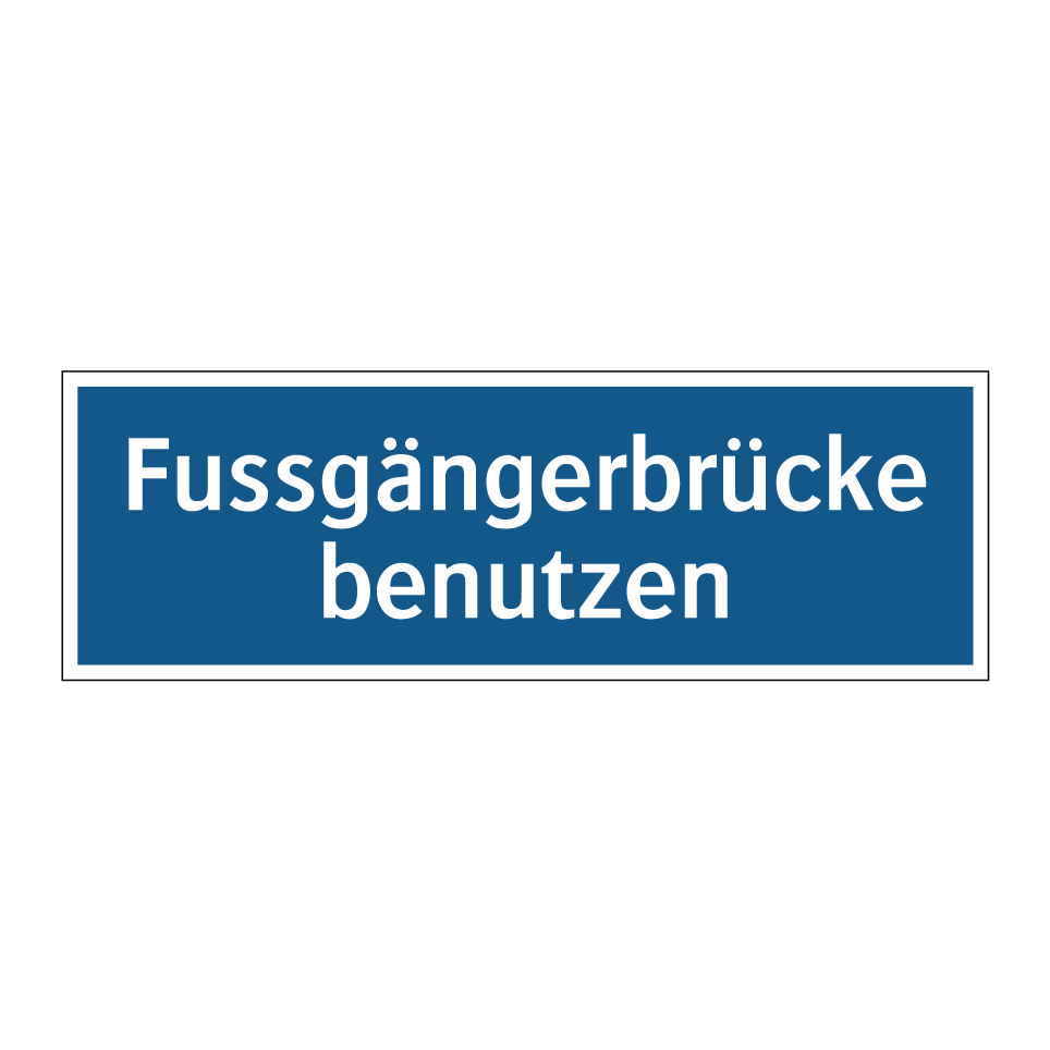 Fussgängerbrücke benutzen