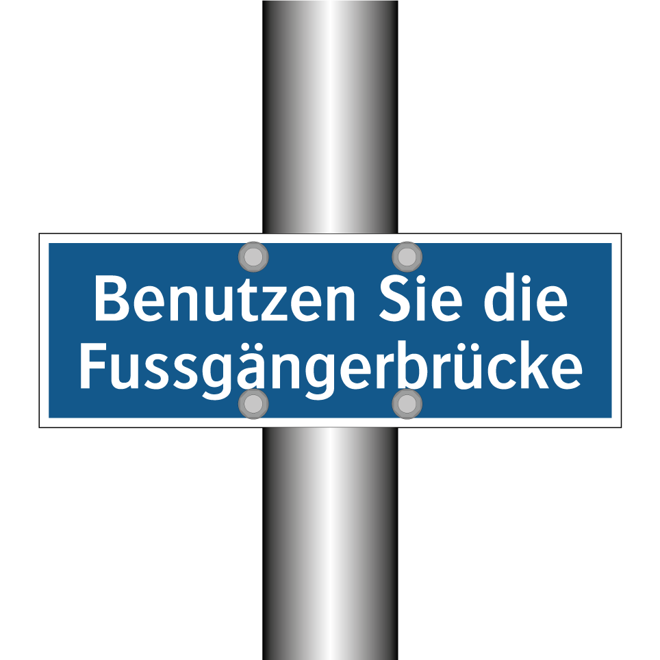 Benutzen Sie die Fussgängerbrücke