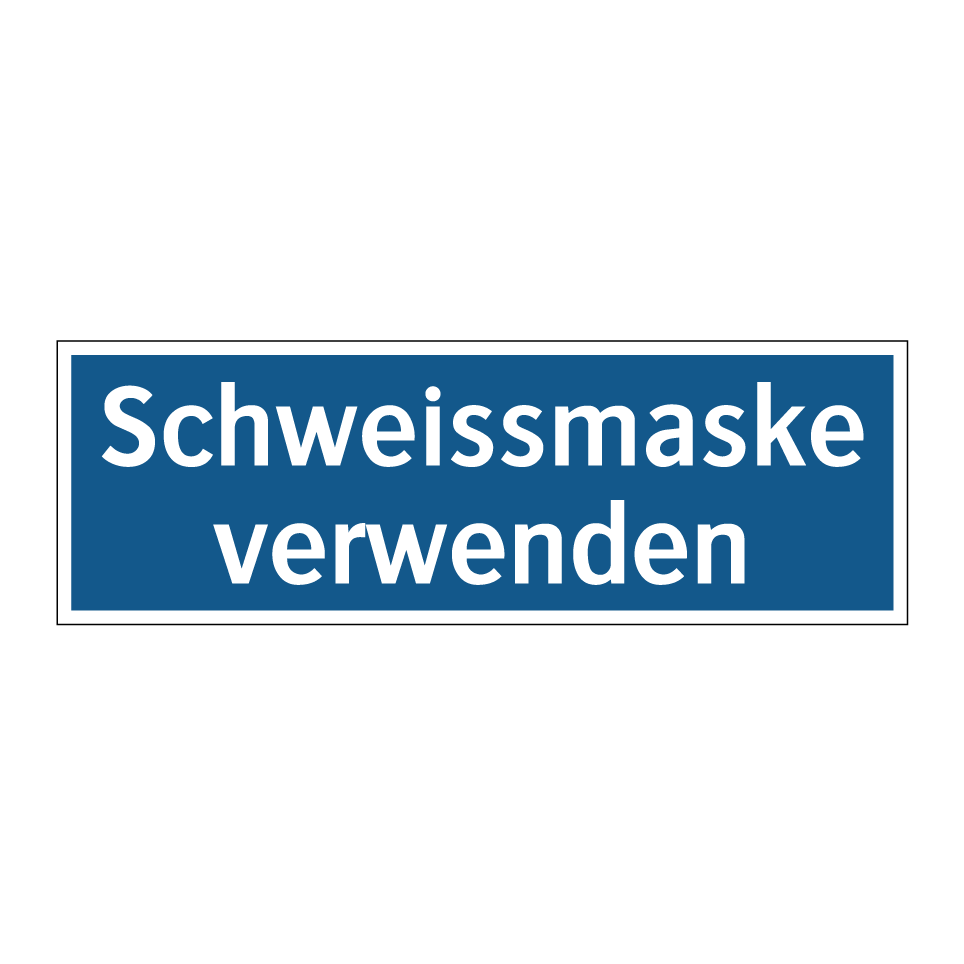 Schweissmaske verwenden