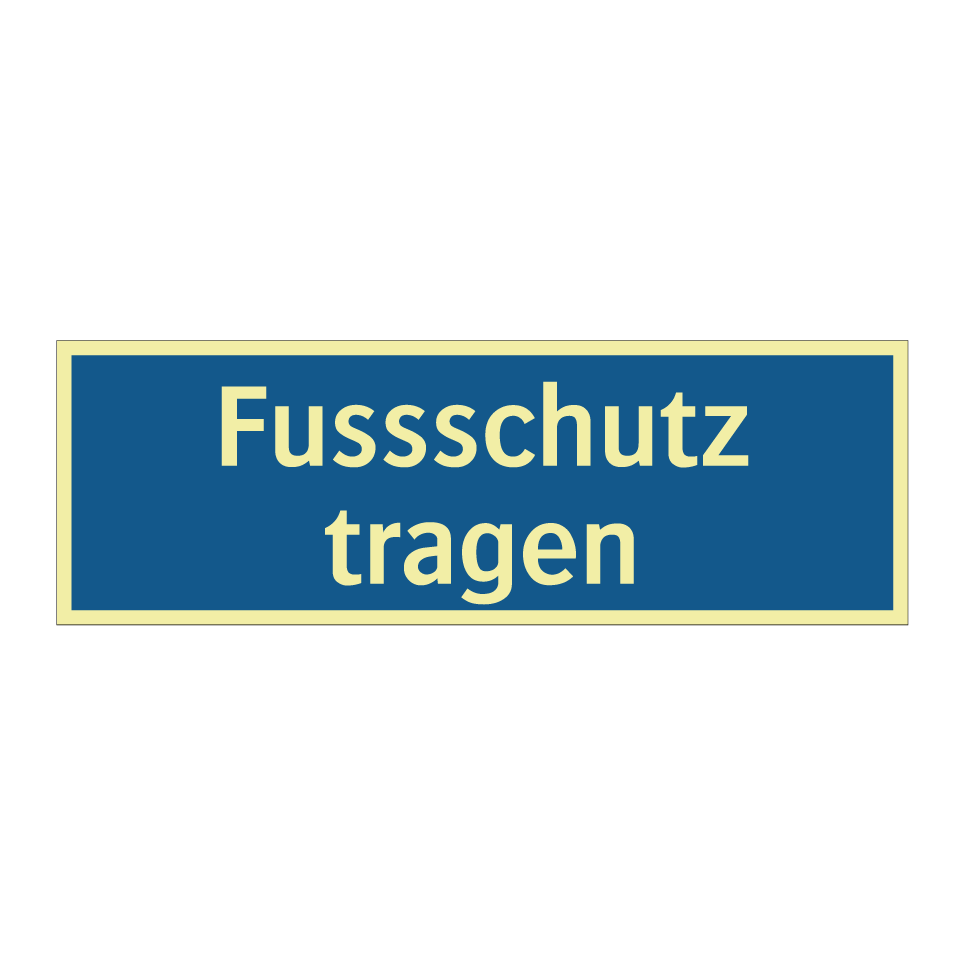 Fussschutz tragen