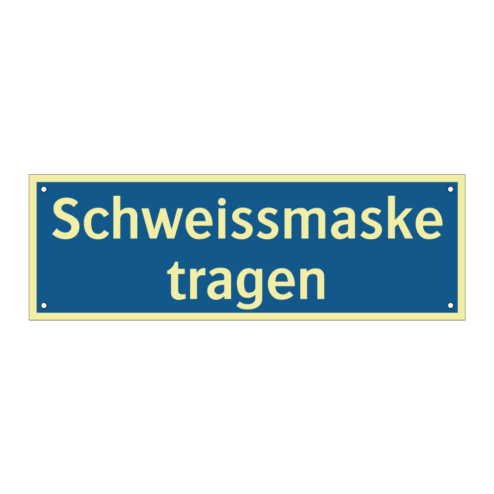 Schweissmaske tragen
