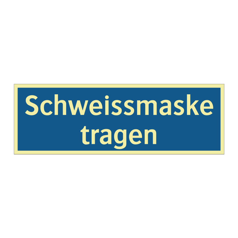 Schweissmaske tragen