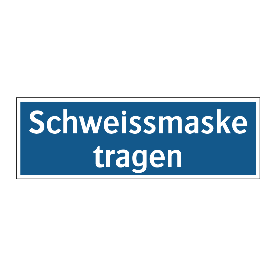 Schweissmaske tragen