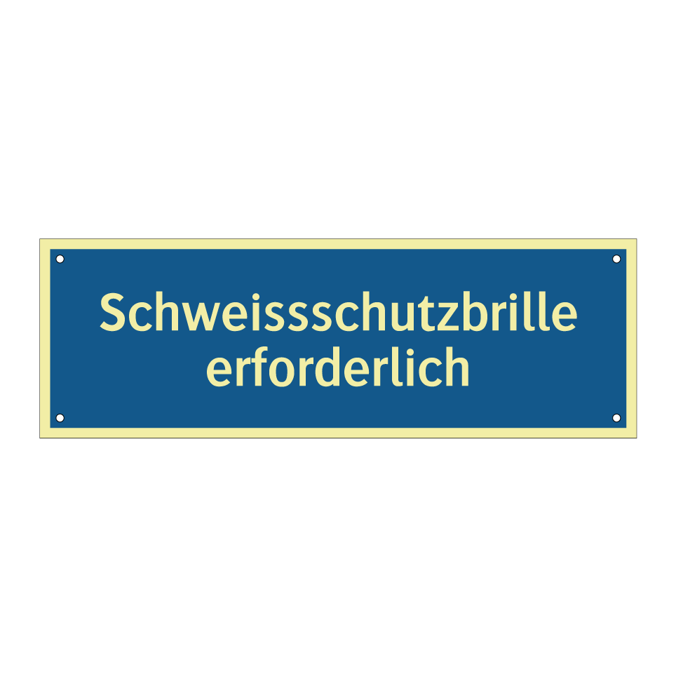 Schweissschutzbrille erforderlich