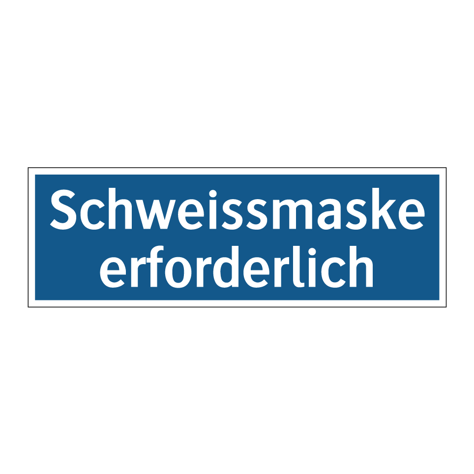 Schweissmaske erforderlich