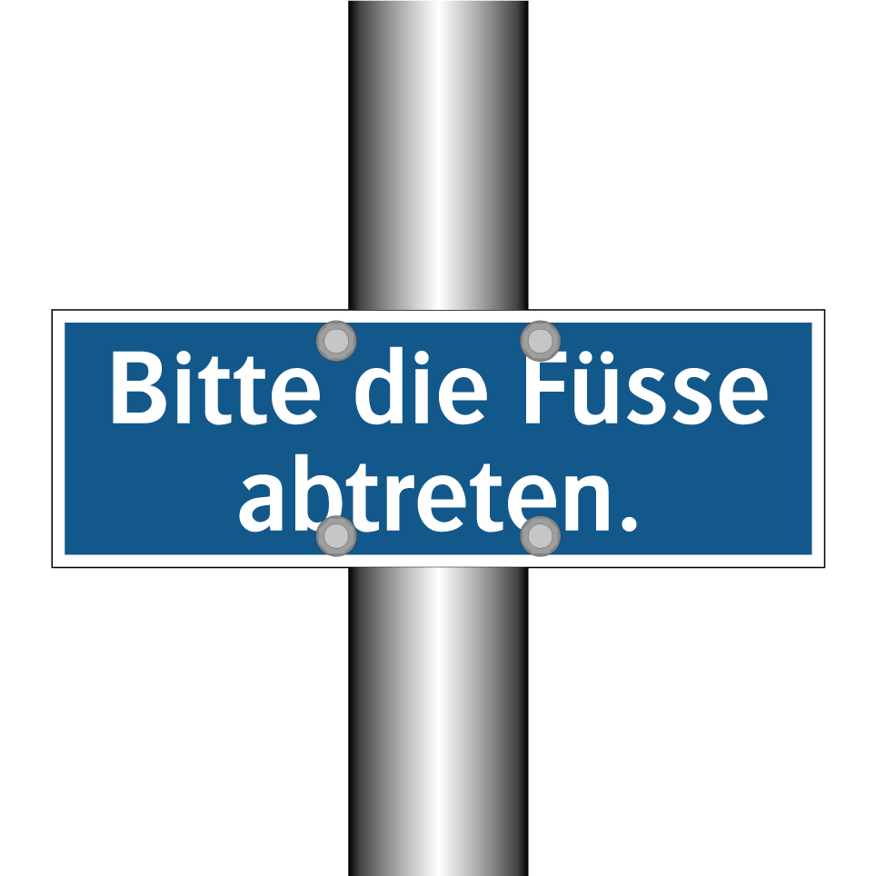 Bitte die Füsse abtreten.