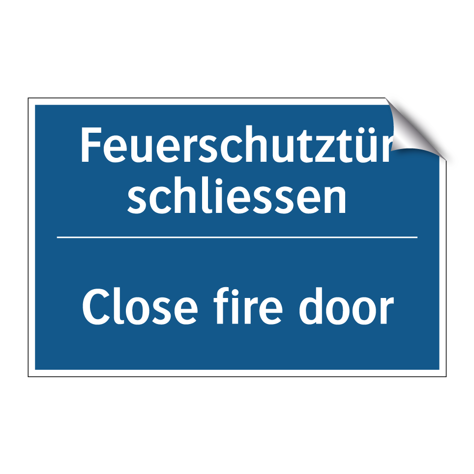 Feuerschutztür schliessen - Close fire door