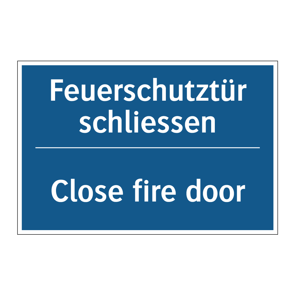 Feuerschutztür schliessen - Close fire door