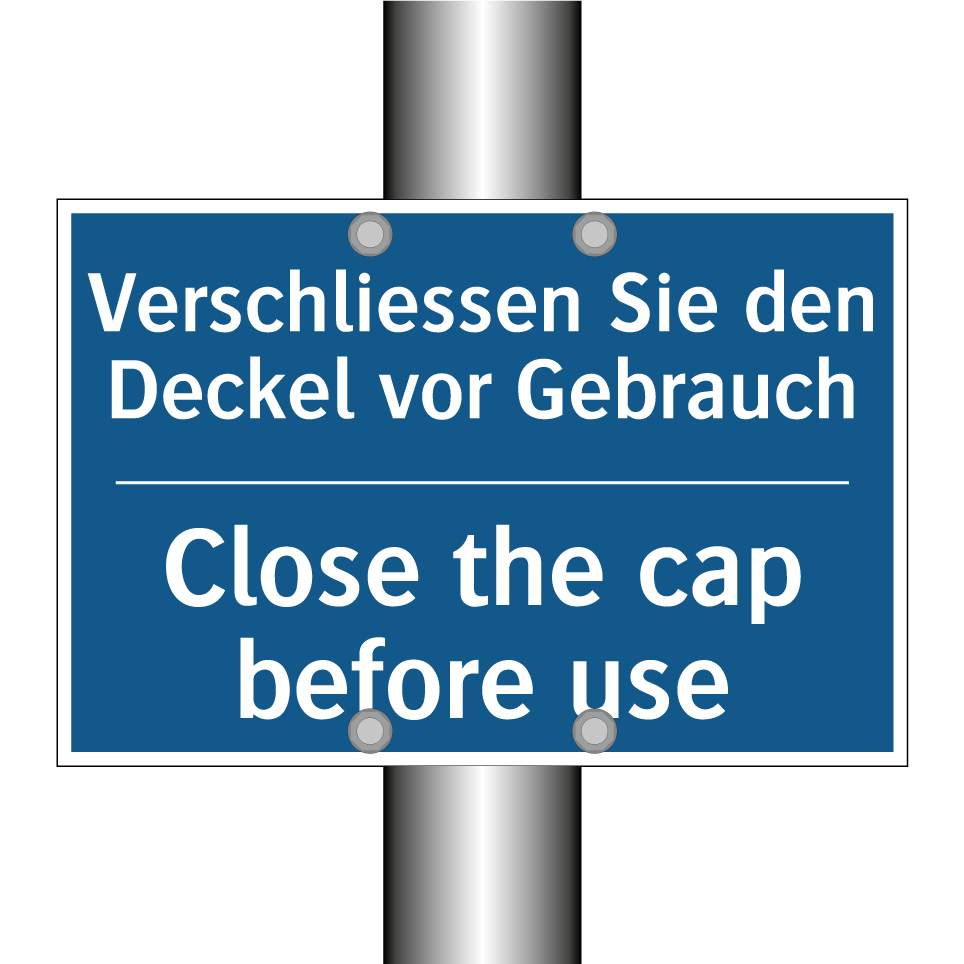 Verschliessen Sie den Deckel vor  /.../ - Close the cap before use