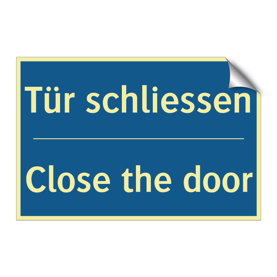 Tür schliessen - Close the door