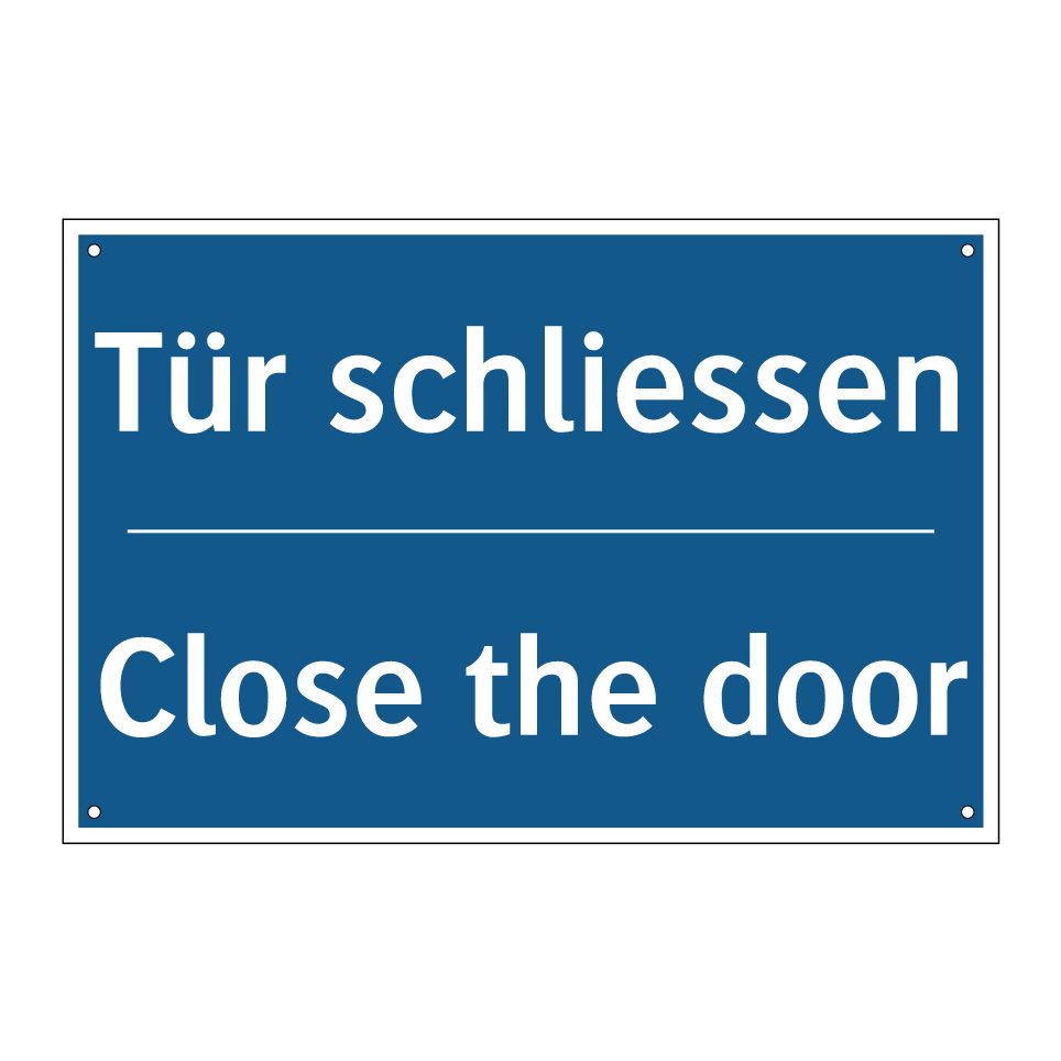 Tür schliessen - Close the door