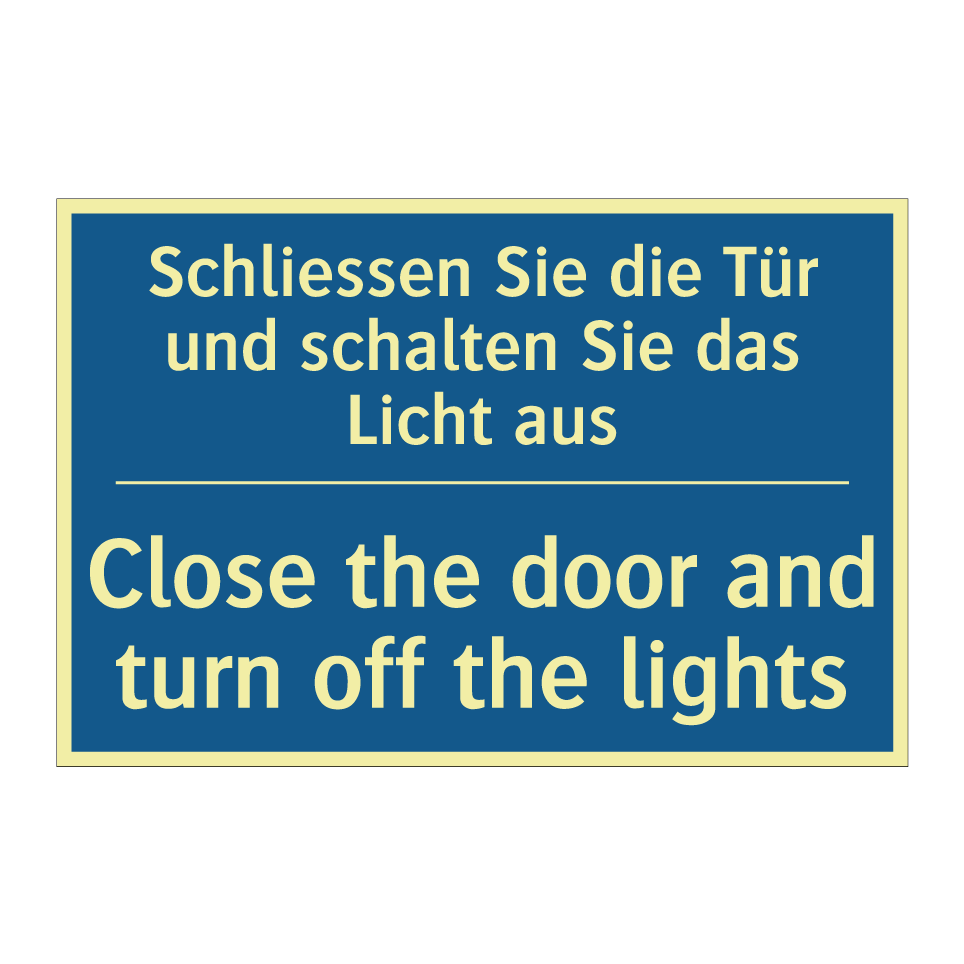 Schliessen Sie die Tür und schalten  /.../ - Close the door and turn off the  /.../