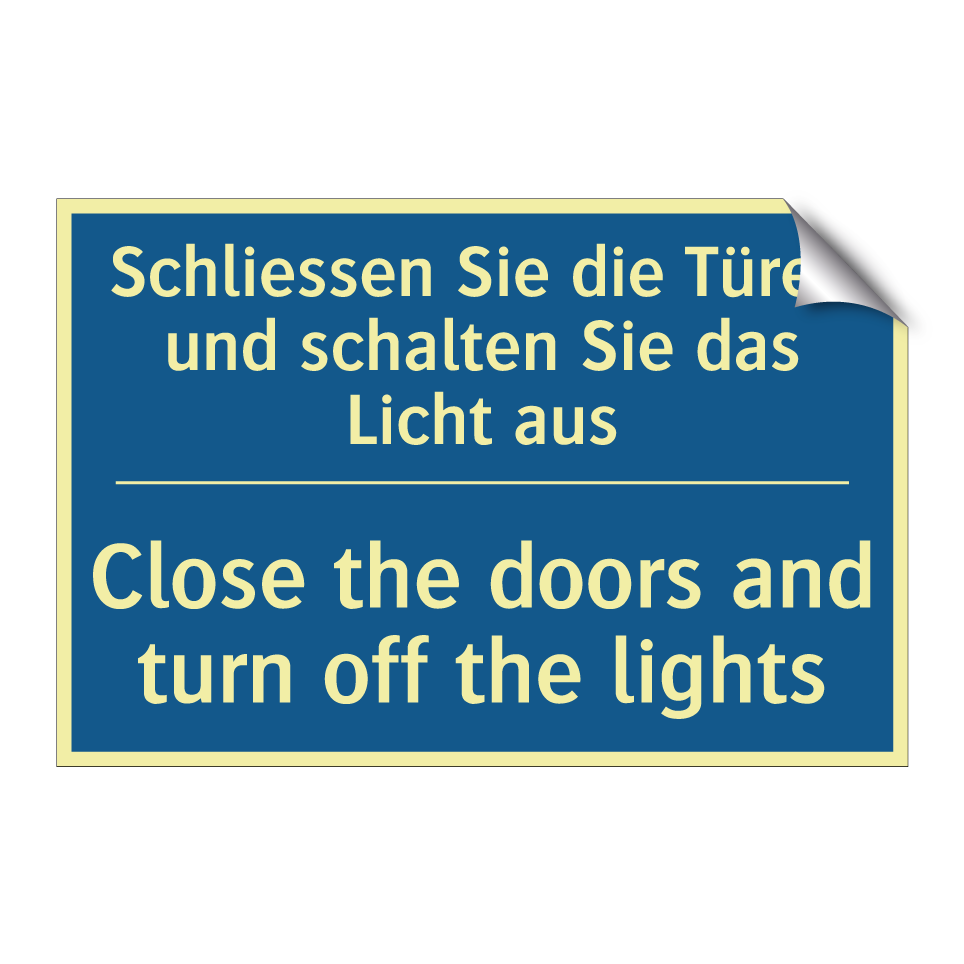 Schliessen Sie die Türen und schalten  /.../ - Close the doors and turn off the  /.../