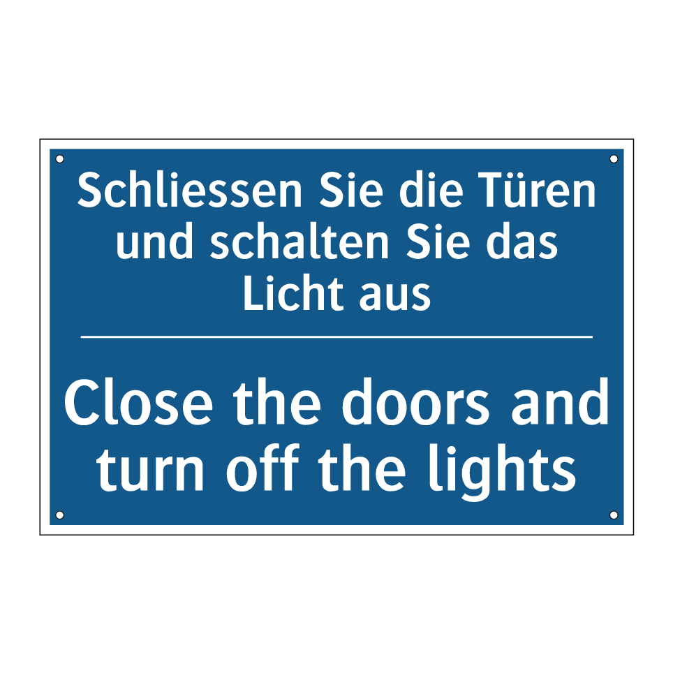 Schliessen Sie die Türen und schalten  /.../ - Close the doors and turn off the  /.../
