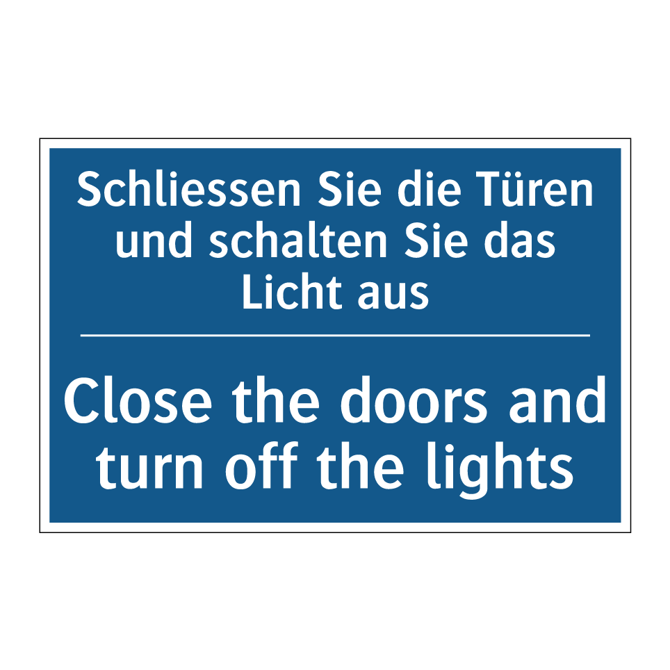Schliessen Sie die Türen und schalten  /.../ - Close the doors and turn off the  /.../