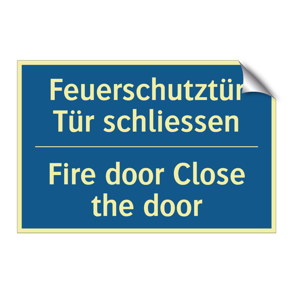 Feuerschutztür Tür schliessen - Fire door Close the door