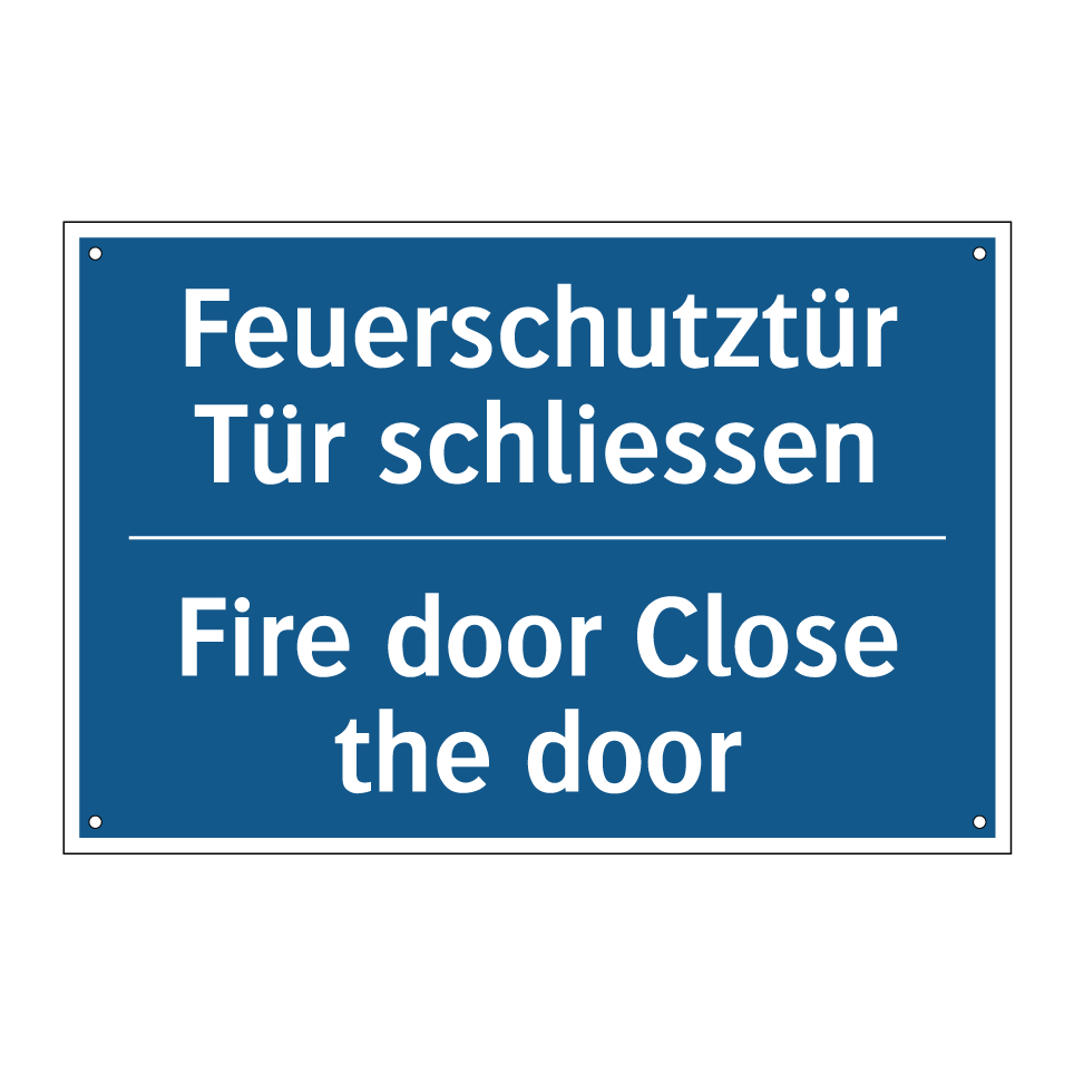 Feuerschutztür Tür schliessen - Fire door Close the door