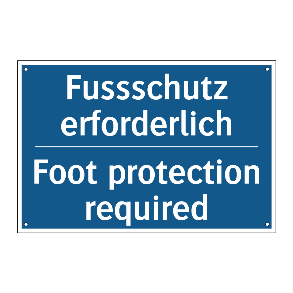 Fussschutz erforderlich - Foot protection required