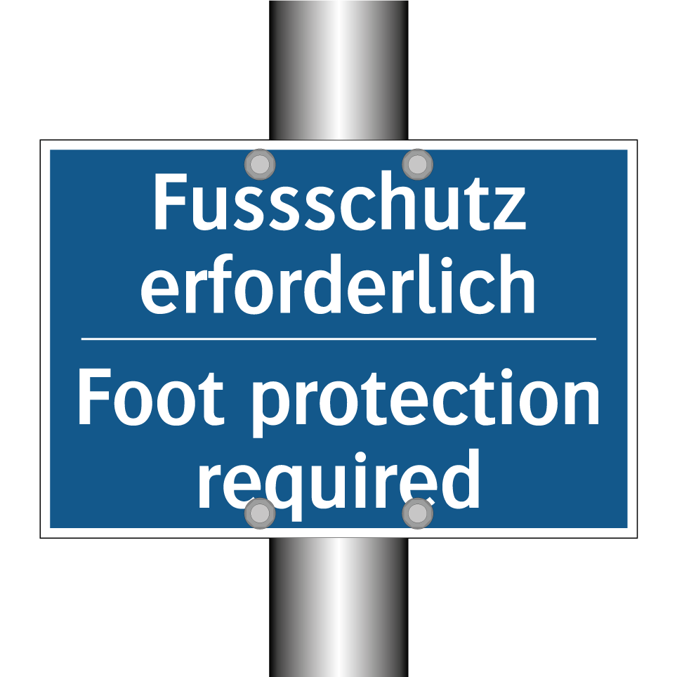 Fussschutz erforderlich - Foot protection required