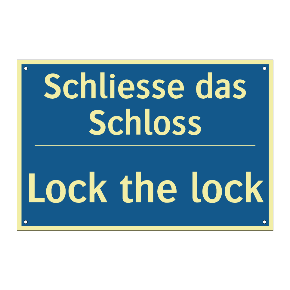 Schliesse das Schloss - Lock the lock