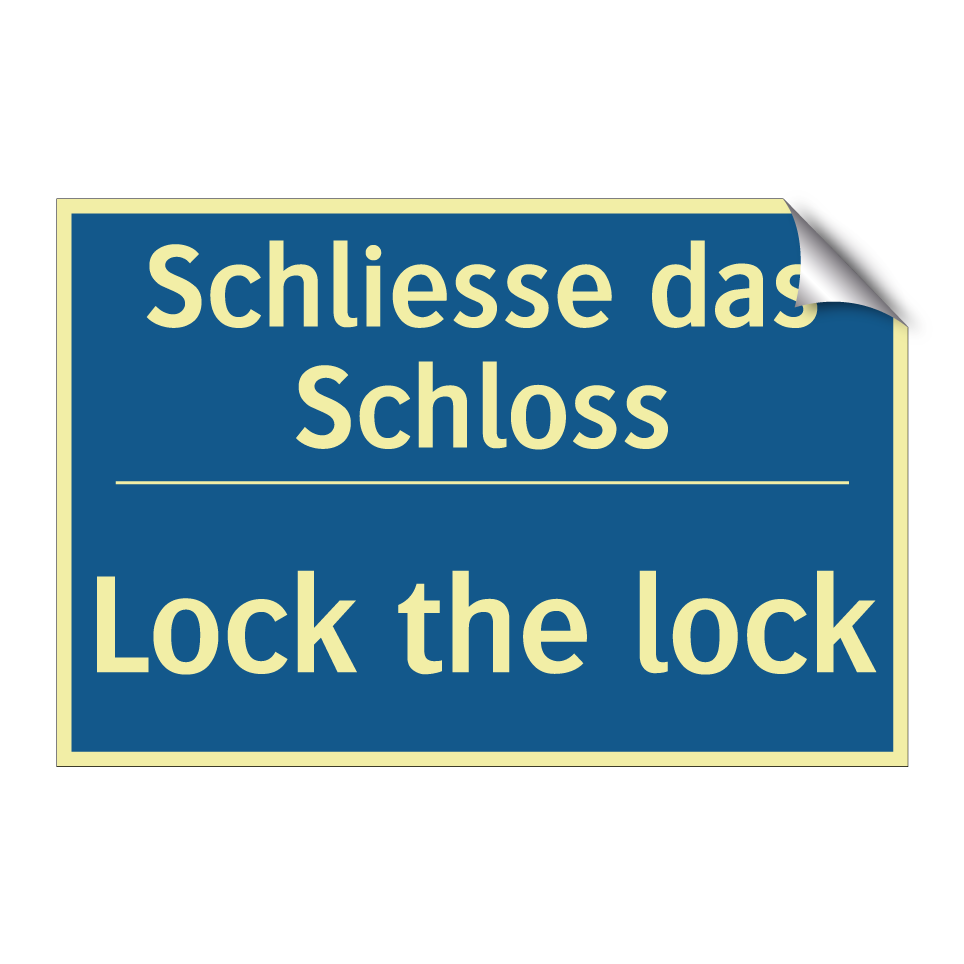 Schliesse das Schloss - Lock the lock
