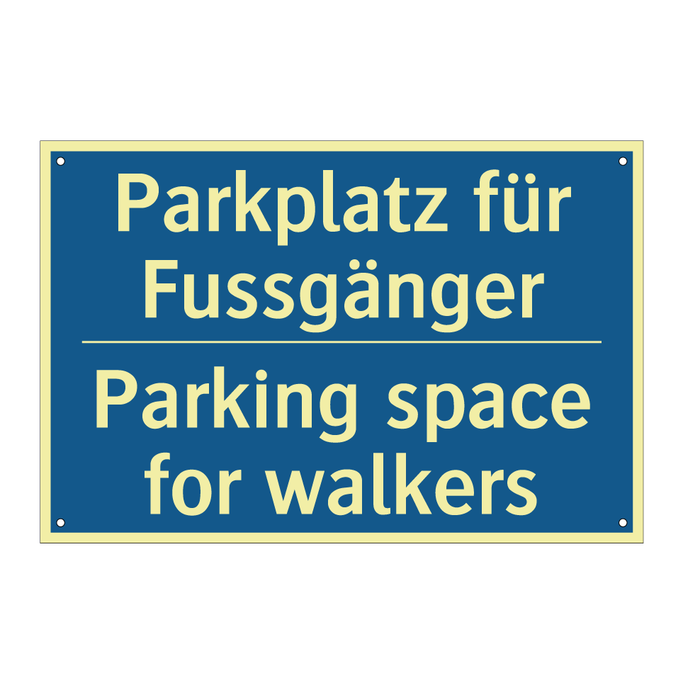 Parkplatz für Fussgänger - Parking space for walkers