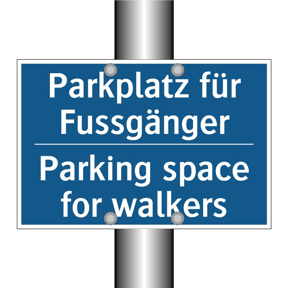 Parkplatz für Fussgänger - Parking space for walkers