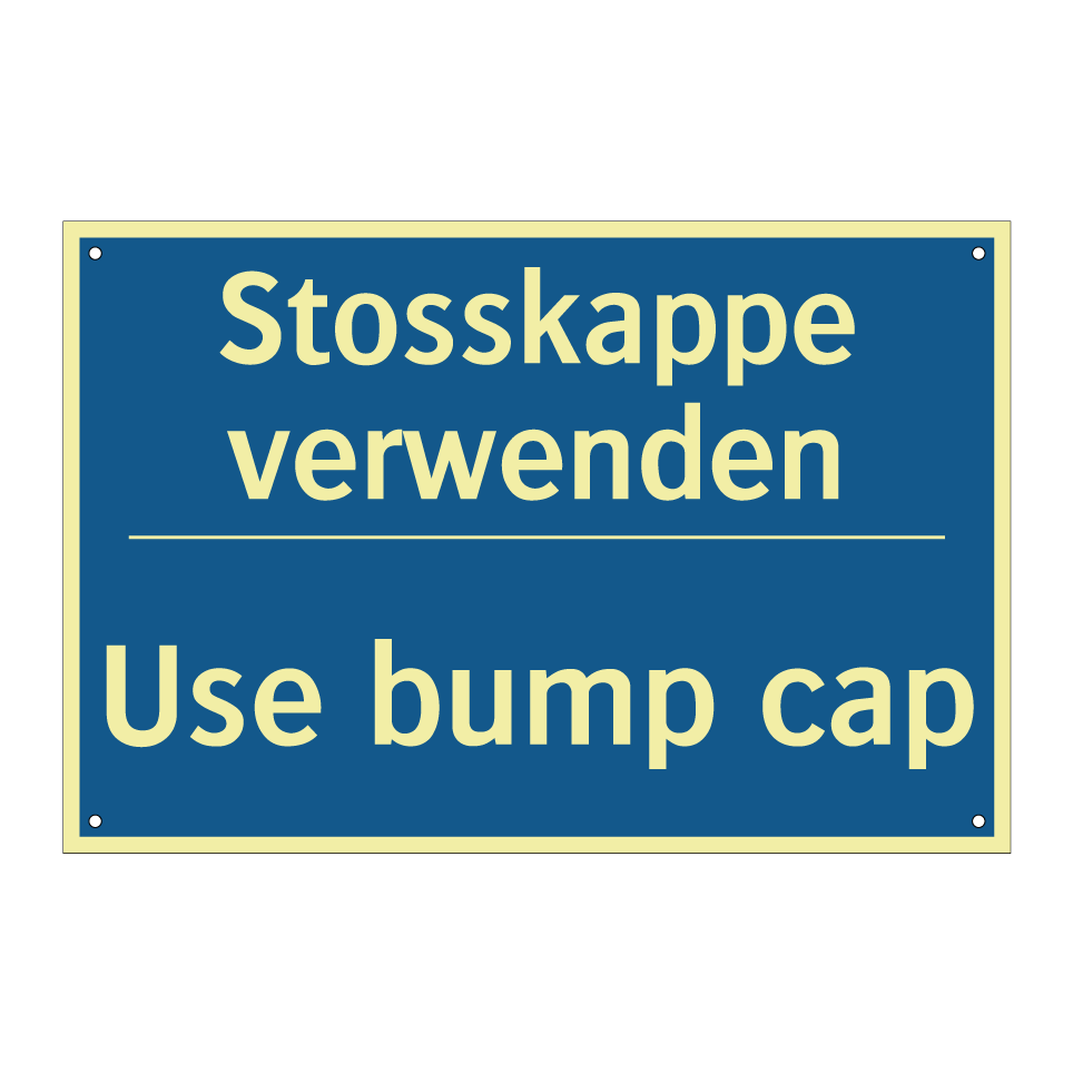 Stosskappe verwenden - Use bump cap
