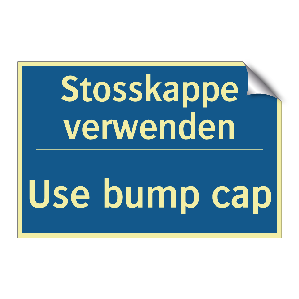 Stosskappe verwenden - Use bump cap