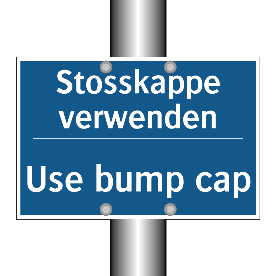 Stosskappe verwenden - Use bump cap