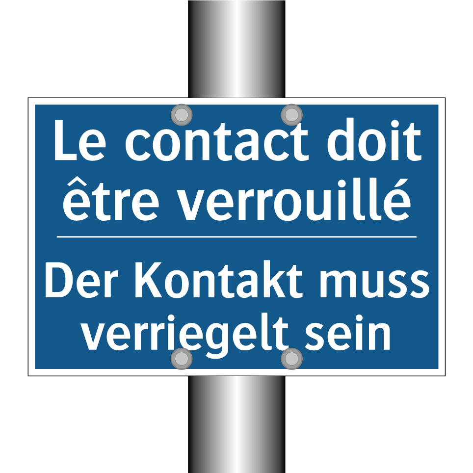 Der Kontakt muss verriegelt sein /.../ - Le contact doit être verrouillé /.../