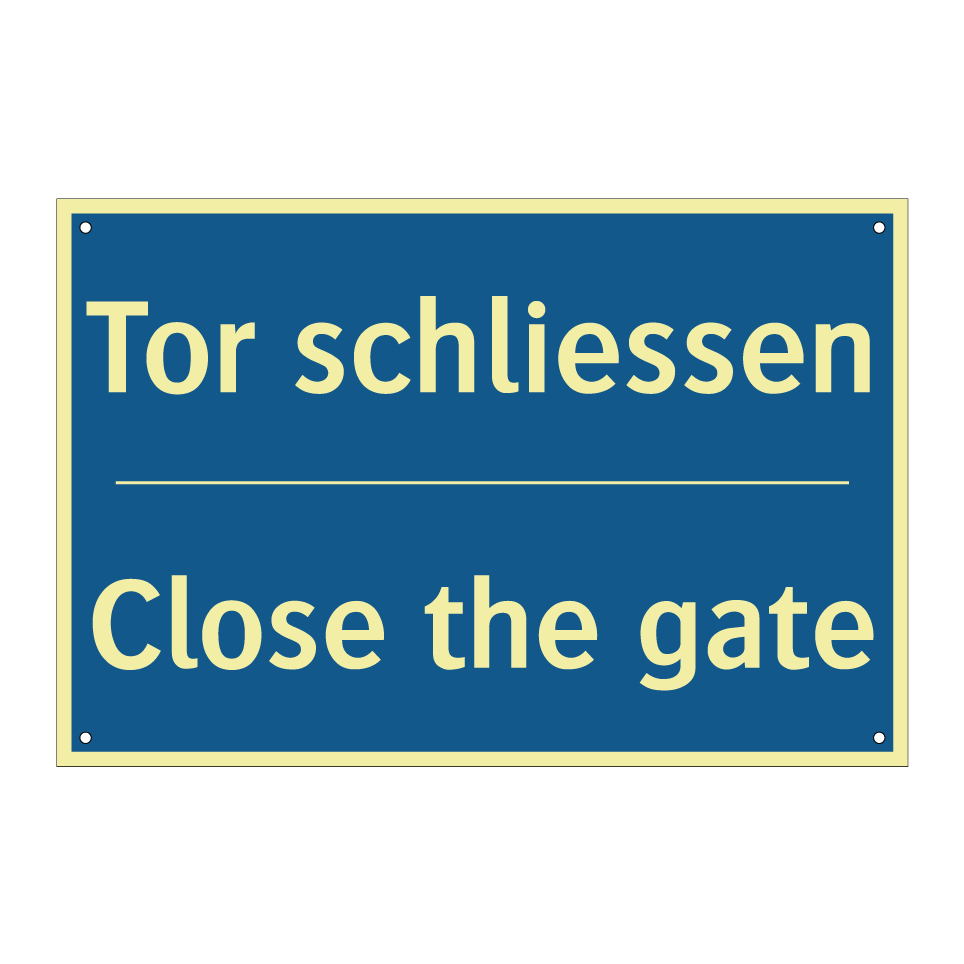 Tor schliessen - Close the gate